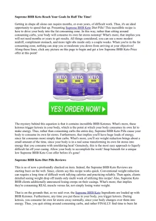 supreme bhb keto reach your goals in half the time