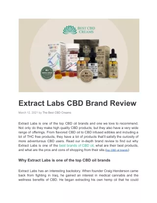 Extract Labs CBD Brand Review