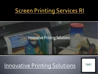 Screen Printing Services In RI - Innovative Printing Solutions