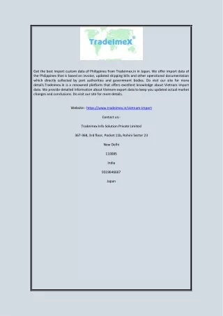 get the best import custom data of philippines