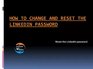 How to change and reset the LinkedIn password