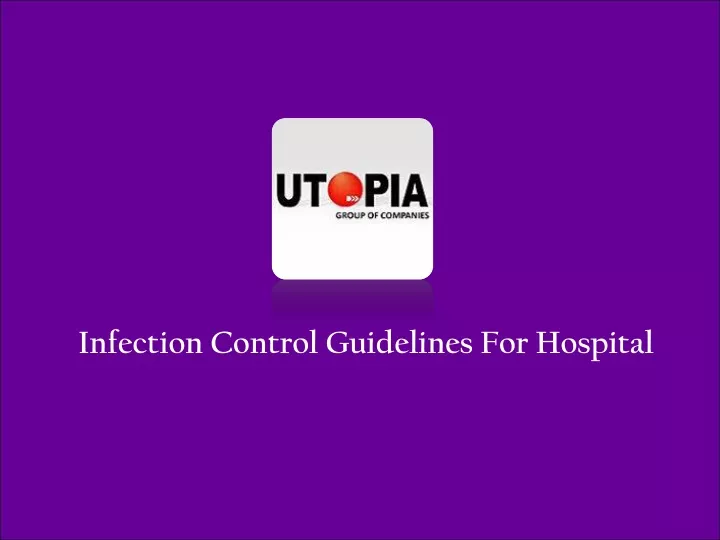 infection control guidelines for hospital