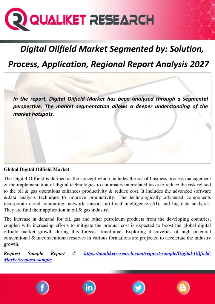 digital oilfield market segmented by solution