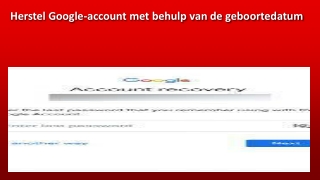 herstel google account met behulp