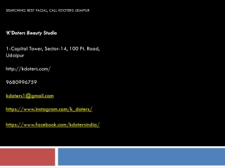 searching best facial call kdoters udaipur