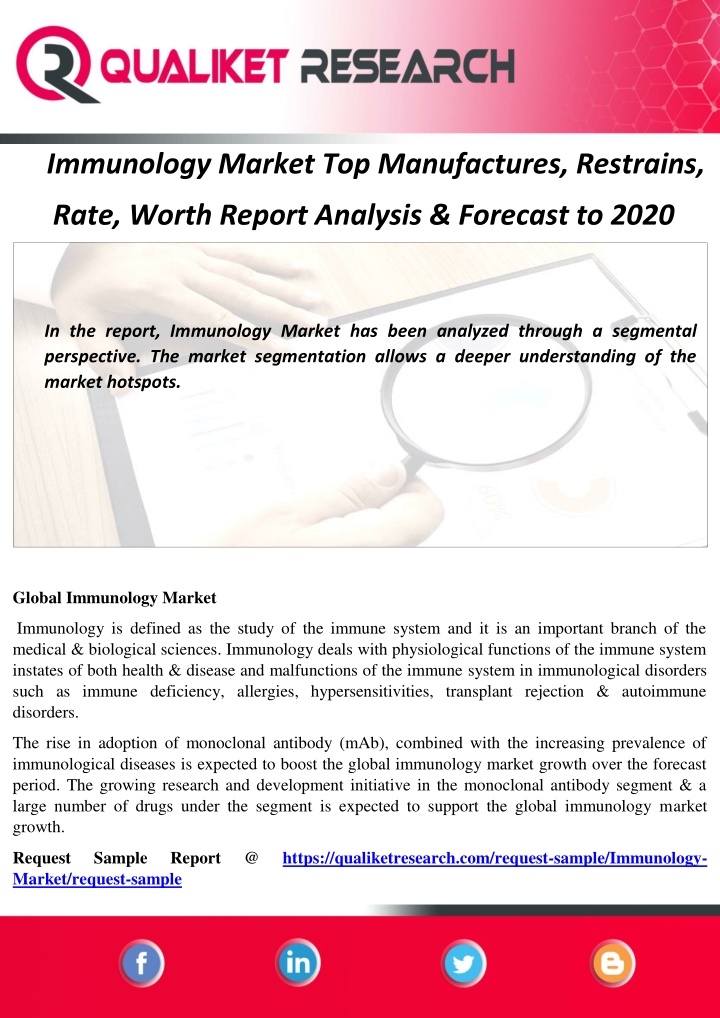 immunology market top manufactures restrains