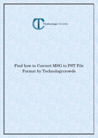 How to Convert MSG to PST File Format
