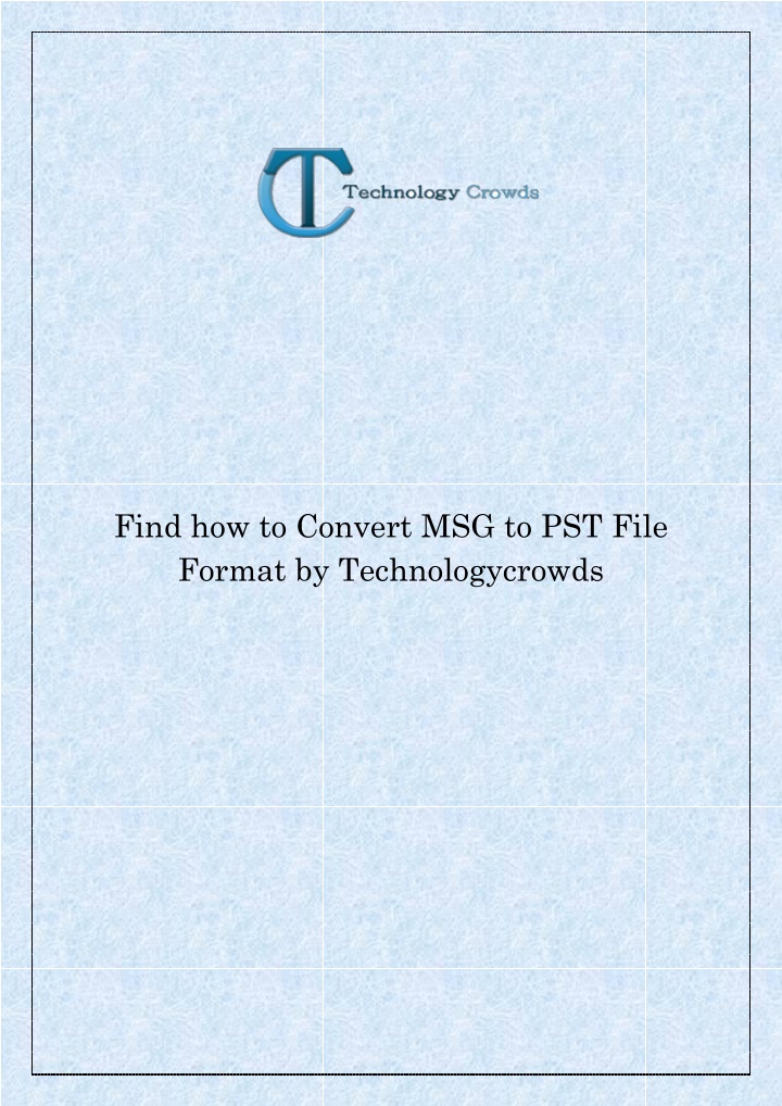 find how to convert msg to pst file format