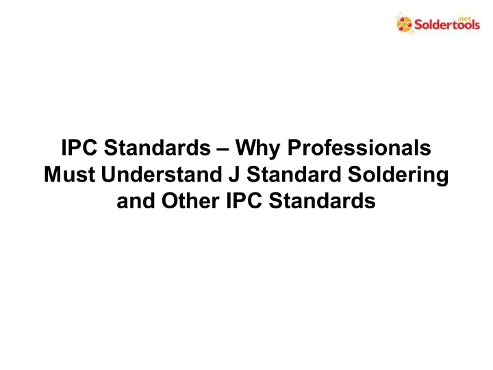 ipc standards why professionals must understand