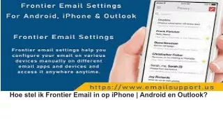 hoe stel ik frontier email in op iphone android