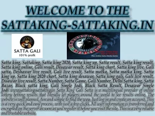 welcome to the sattaking sattaking in