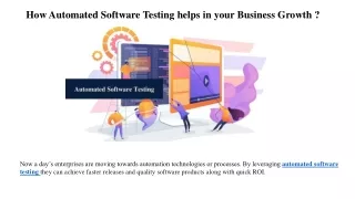 how automated software testing helps in your