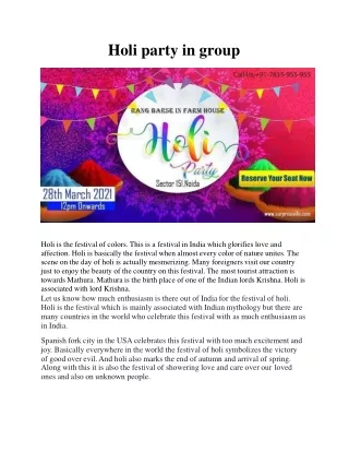holi party group