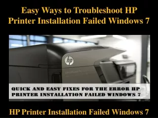 easy ways to troubleshoot hp printer installation
