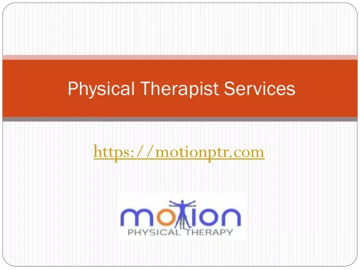 physical therapist services