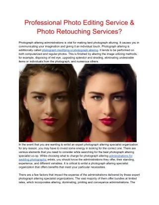 professional photo editing service photo