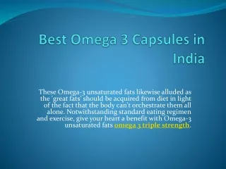 Best Omega 3 Capsules Buy in India