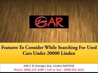 Features To Consider While Searching For Used Cars Under 20000 Linden