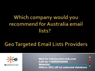 which company would you recommend for australia email lists geo targeted email lists providers