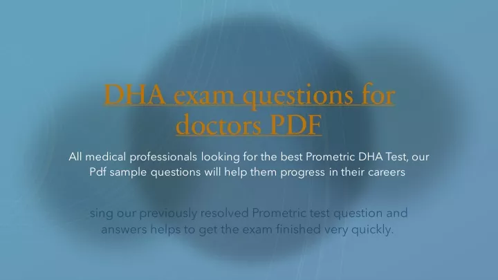 dha exam questions for doctors pdf