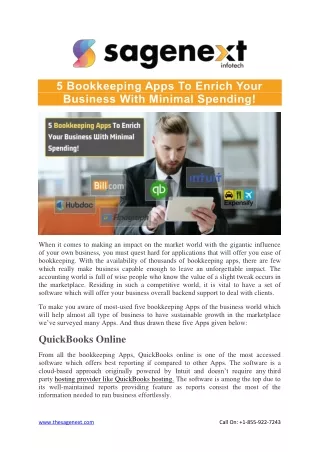 5 Bookkeeping Apps To Enrich Your Business With Minimal Spending!