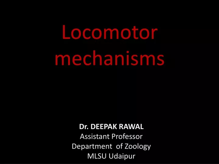 locomotor mechanisms