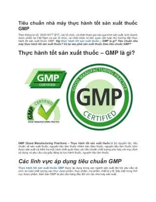 ti u chu n nh m y th c h nh t t s n xu t thu c gmp