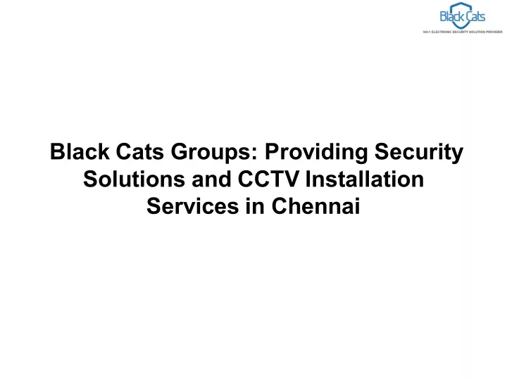 black cats groups providing security solutions