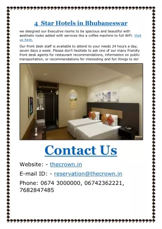 4 Star Hotels in Bhubaneswar | The Crown
