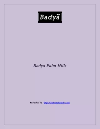 badya palm hills