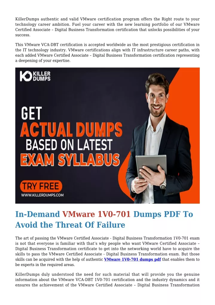 killerdumps authentic and valid vmware
