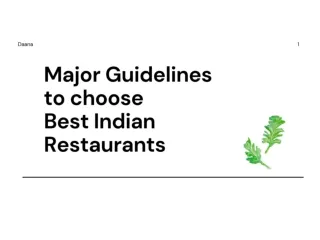 Major Guidelines to choose best Indian Restaurants Canberra