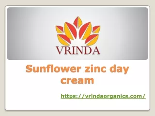 Sunflower zinc day cream