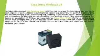 Soap Boxes Wholesale UK