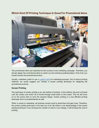 which kind of printing technique is good