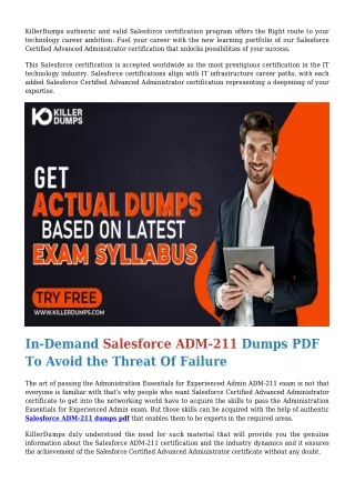 ADM-211 Dumps PDF: Boost Your Success Rate In Salesforce Exam