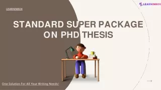 Standard Super Saver Package on PhD Thesis