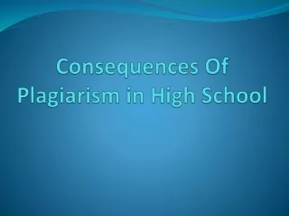 consequences of plagiarism in high school