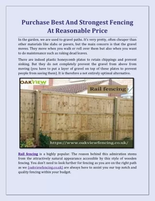 purchase best and strongest fencing at reasonable