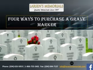 Four Ways To Purchase A Grave Marker