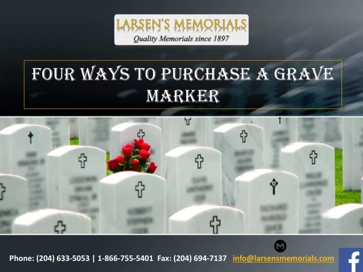four ways to purchase a grave marker