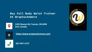 Buy Full Body Waist Trainer At Wraptucknmore