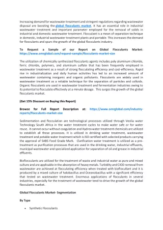 increasing demand for wastewater treatment