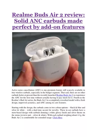 realme buds air 2 review solid anc earbuds made