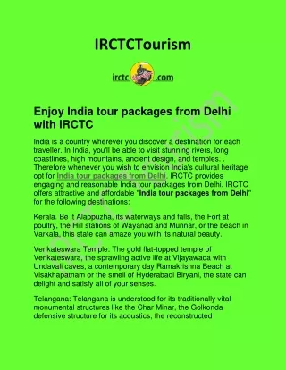 irctctourism