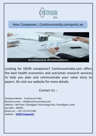 heor companies continuumindia comsports ae