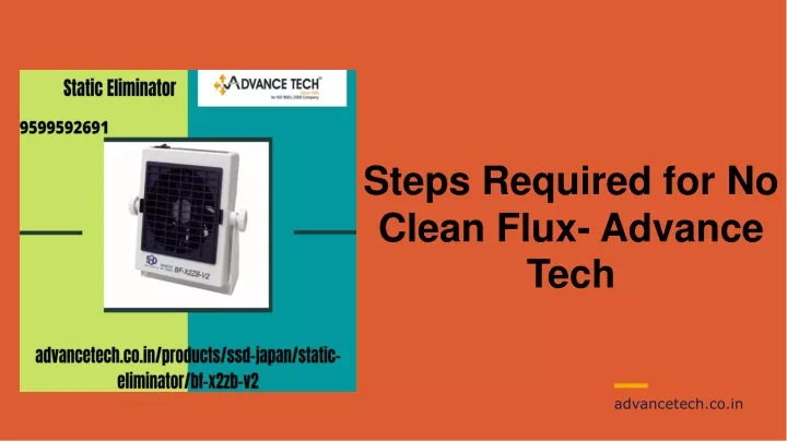 steps required for no clean flux advance tech