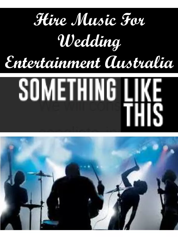 hire music for wedding entertainment australia