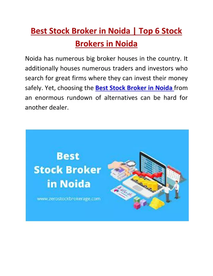 best stock broker in noida top 6 stock brokers