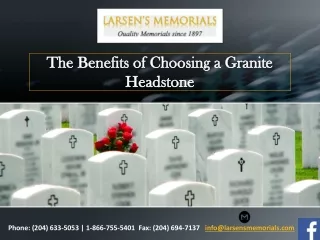 The Benefits Of Choosing a Granite Headstone